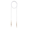 TWIST SPIKE FRINGE LARIAT STERLING SILVER / BRASS