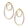 OVERSIZED DOUBLE ELLIPSE EAR JACKETS BRASS