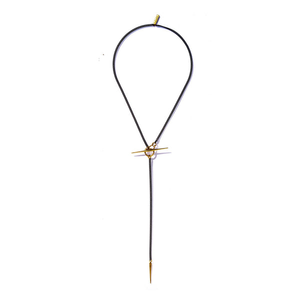 TOGGLE SPIKE LARIAT BLACKENED / BRASS