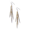 TWIST SPIKE FRINGE DROP EARRINGS SILVER / BRASS