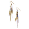 TWIST SPIKE FRINGE DROP EARRINGS BLACKENED / BRASS