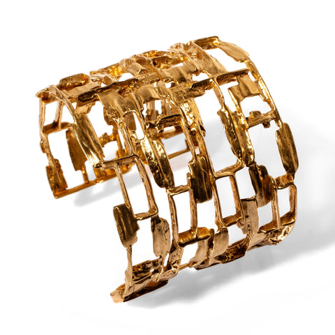 LARGE ALATA STRUCTURE CUFF BRASS
