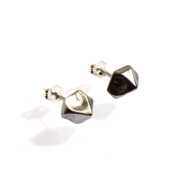 CRYSTAL TIP STUD EARRINGS STERLING