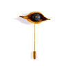 PYRE EYE SAPPHIRE STICK PIN BRASS