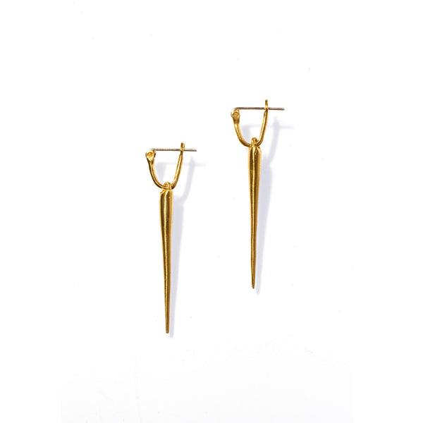 HUGGIE U HOOPS / SPIKE DROP BRASS