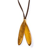 PIVOT POD SOLID PERFUME LOCKET BRASS / ADJUSTABLE LEATHER LACE