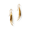 SMALL MANTIS FEATHER EARRINGS BRASS