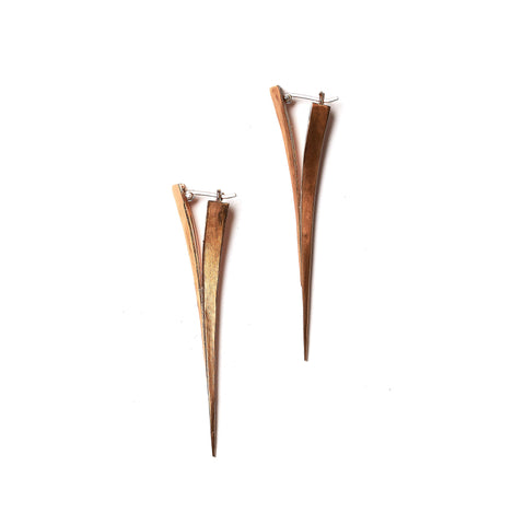 Telson Merging Earrings Brass
