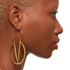 Flying V Drop Earrings in Brass