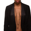 Twist Bar Double Chain Necklace in Brass