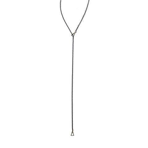 Petite Triangle Lariat in Brass