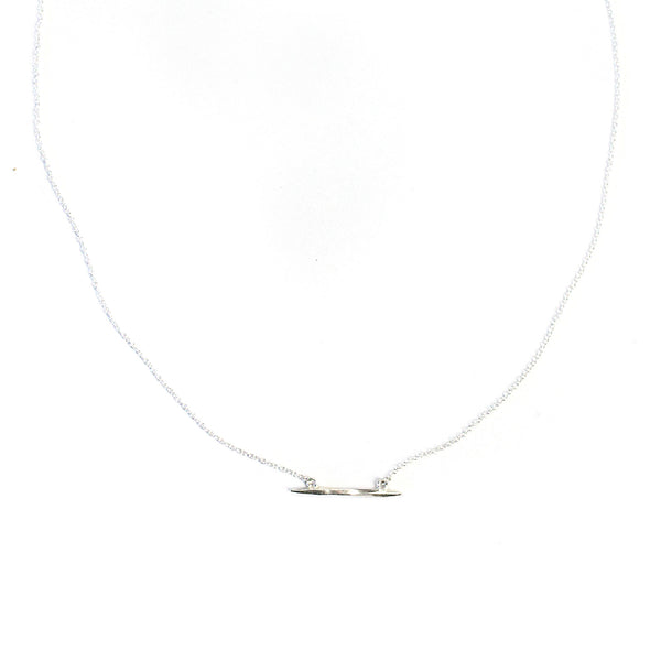Lateral Twist Spike Necklace Sterling