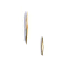 Asymmetrical Twist Spike Studs Gold