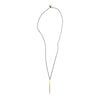 Quill Lariat Necklace Brass