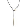 Quill Lariat Necklace Brass