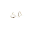 Stoned Thorned Hoops Sterling W Black Diamonds