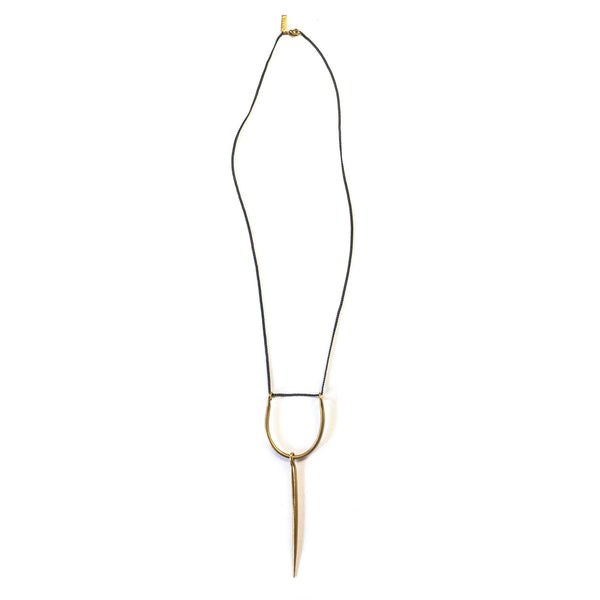 Single Quill Mobile Pendant Brass