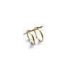 2 Band Twist Spike Ring Brass