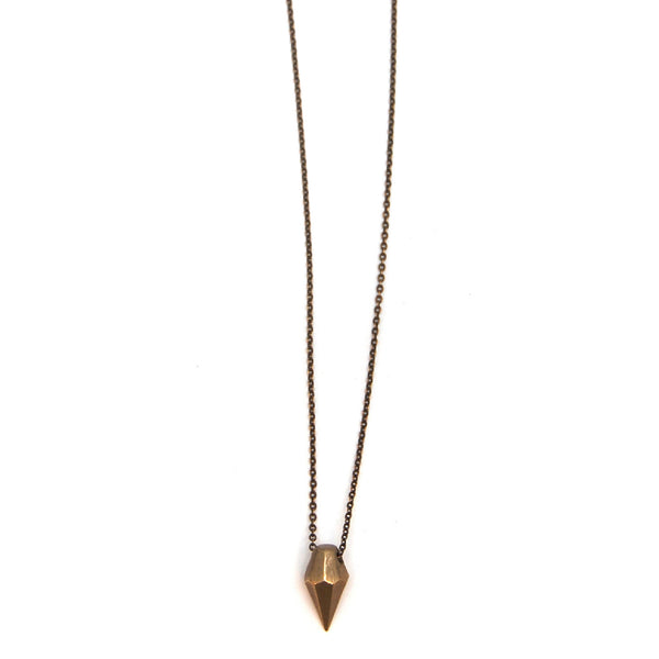 Single Brass Diamond Pendant