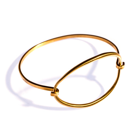 Convex Ellipse Tension Cuff Brass