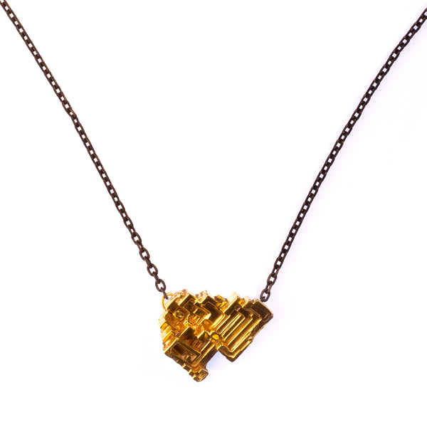 Small Bismuth Pendant Brass