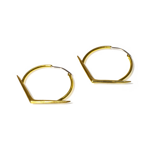 MEDIUM RAY HOOPS BRASS