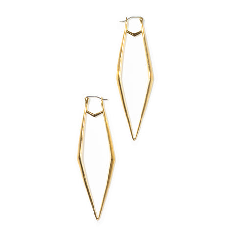 Ray Pincer Earrings Brass
