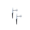 Petite Bionic Spike Quill Studs Sterling