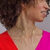 Large Ray Hoops Brass