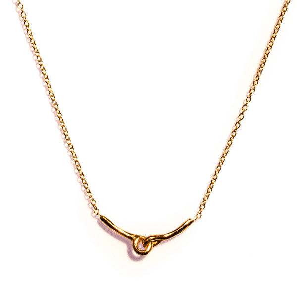 Petite Hinged Necklace Yellow Gold