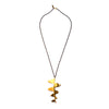 Large Ric Rac Pendant Brass