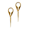 Split Blade Studs With Spike Drop Brass