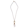 SPLIT BLADE CHARM NECKLACE BRASS