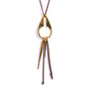 SPLIT BLADE CHARM NECKLACE BRASS