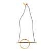 Lateral Quill Rising Necklace Brass