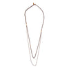 Small Ellipse Double Chain Necklace Brass