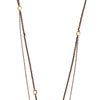 Small Ellipse Double Chain Necklace Brass