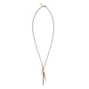 TWIST BAR / SMOOTH SPIKES CHARM NECKLACE BRASS