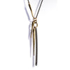 TWIST BAR / SMOOTH SPIKES CHARM NECKLACE BRASS