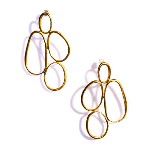MULTI ELLIPSE STUDS BRASS