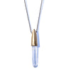 Limited Edition / Large Faceted Crystal Cap Brass / Lemurian Clear Quartz Pendant