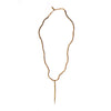 AFRICAN BRASS BEAD WITH LONG QUILL PENDANT