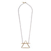 LARGE AIR NECKLACE LONG BRASS