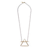 LARGE AIR NECKLACE LONG BRASS