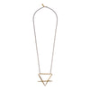LARGE EARTH NECKLACE LONG BRASS