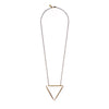 LARGE WATER NECKLACE LONG BRASS