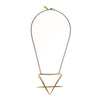 LARGE EARTH NECKLACE SHORT BRASS