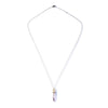 ONE OF A KIND CAGED AMETHYST IN 10K YELLOW GOLD / SILVER CHAIN