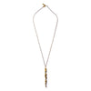 CRYSTALLIZED QUILL PENDANT BRASS