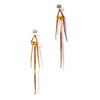 SMALL TRIANGLE MULTI TWIST SPIKE DROP EARRINGS BRASS
